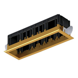 MODENA 4 MODULE RECESSED BOX WITH FRAME BRASS 92MOD4GR/BR