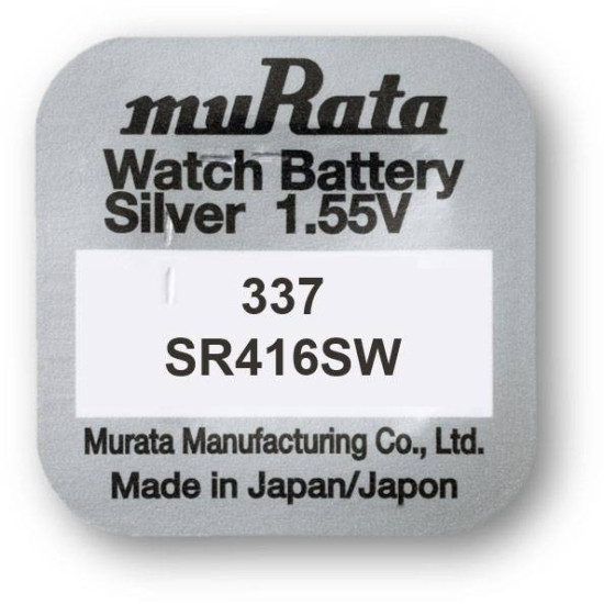 MURATA(Sony) 337 SR416SW ezüst-oxid gombelem 1,55V bl/1