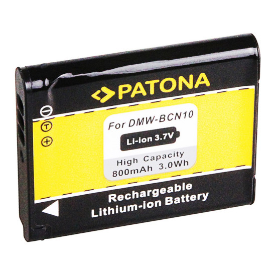 Panasonic kamera akku  DMW-BCN10 LUMIX DMC-LF1 utángyártott (Patona) 3,7V 800mAh