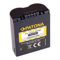 Panasonic kamera akku Panasonic CGA-S006E Lumix utángyártott(Patona)7,2V 710mAh