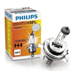 Philips H4 VISION autó izzó 12V 60/55W +30% fény!