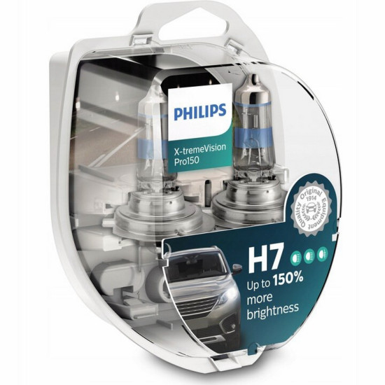 Philips H7 X-Treme Vision PRO autó izzó 12V 55W +150% fény!