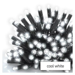 Profi LED sorolható füzér, fekete, 5 m, kültéri és beltéri, hideg fehér ZY2008