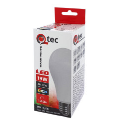 Qtec LED E27 19W A65 2700K (meleg fehér) 1520lm
