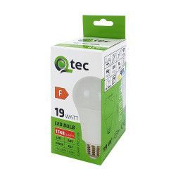 Qtec LED E27 19W A65 4200K (semleges fehér) 1748lm