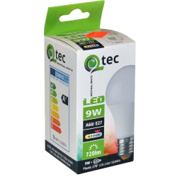 Qtec LED E27 9W A60 4200K (semleges fehér) 720lm