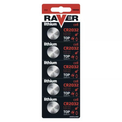 RAVER CR2032 lithium gombelem 1,5V 5db/bliszter B7332