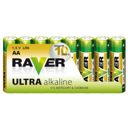 Raver Ultra alkáli ceruza elem AA (LR6) fóliás/8 B79218