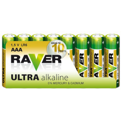 Raver Ultra alkáli mikró elem AAA(LR03) fóliás/8 B79118
